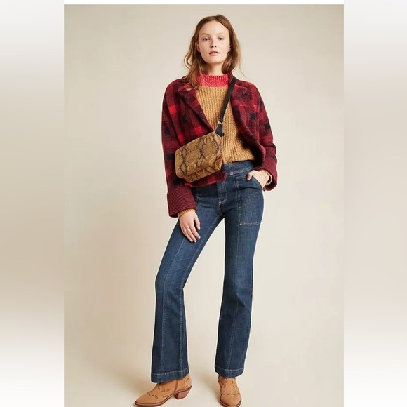 Anthropologie Pilcro High-Rise Trouser Utility Bootcut Jeans 30 NWT - Picture 1 of 8